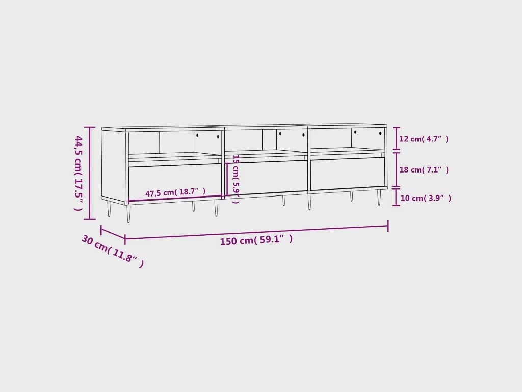MUEBLE DE TV STARHOME ALTAIR MELAMINA 18 MM - 3