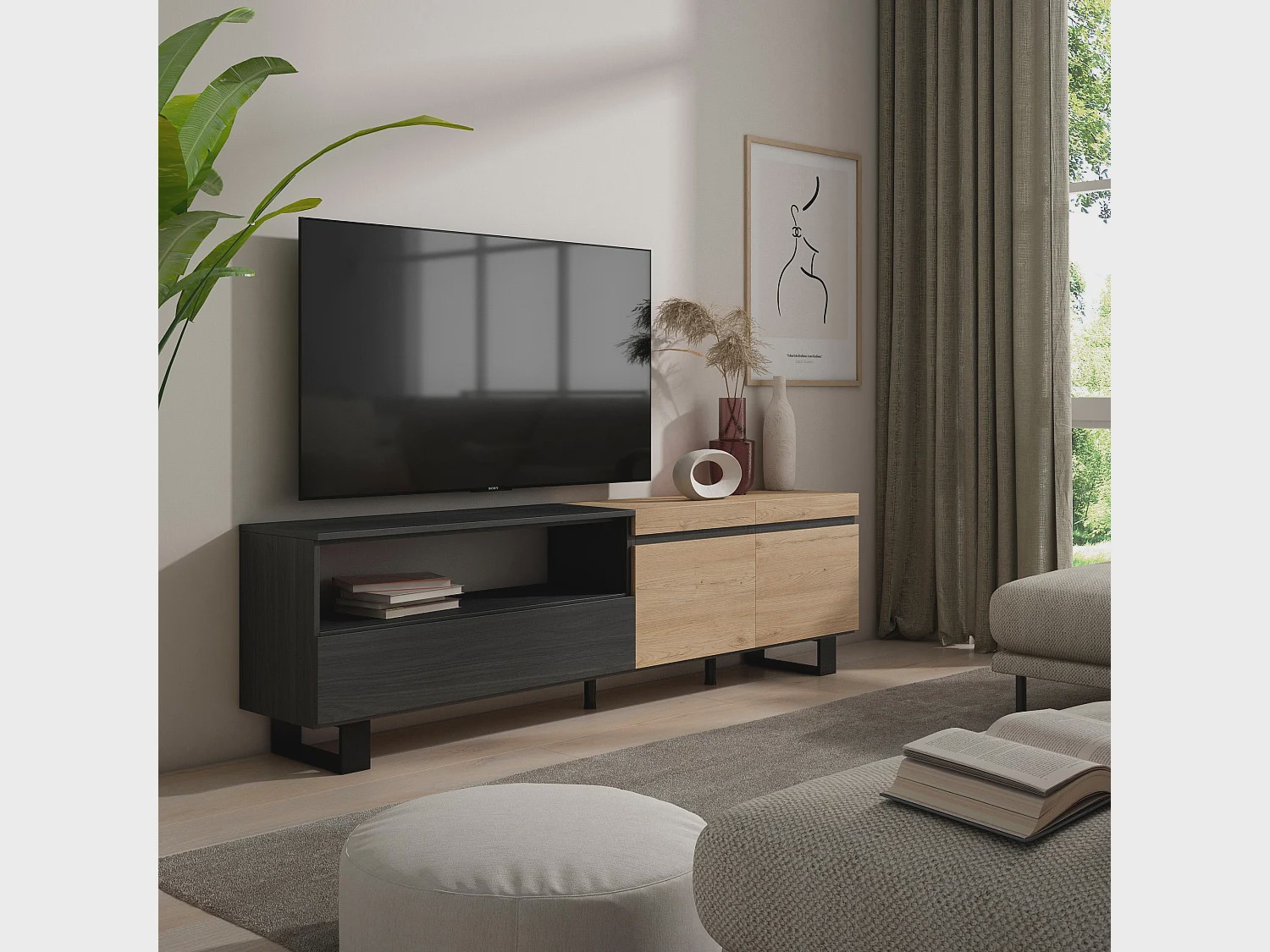 MUEBLE DE TV STARHOME LORIAN MELAMINA 18 MM - 2