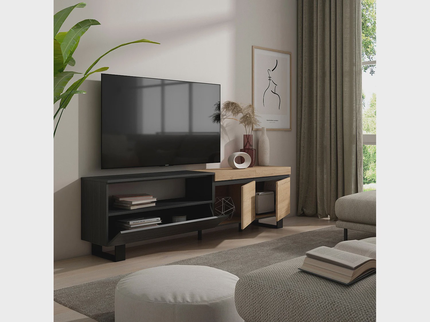 MUEBLE DE TV STARHOME LORIAN MELAMINA 18 MM - 3