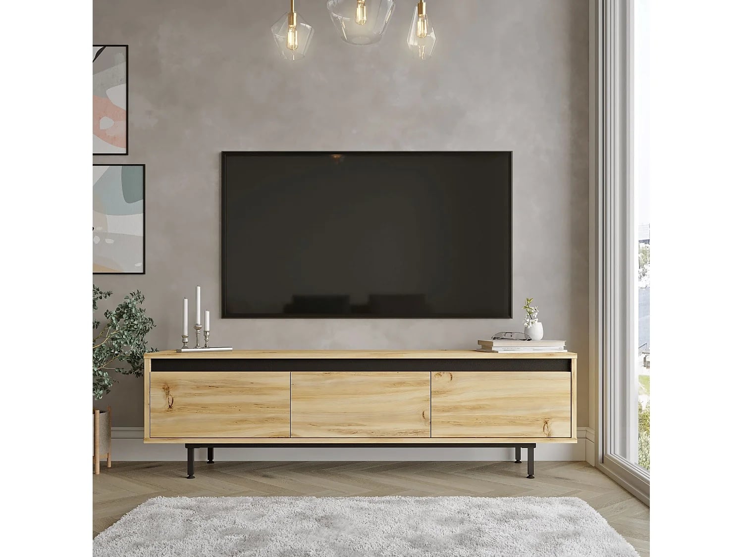 MUEBLE DE TV STARHOME LUREX MELAMINA 18 MM - 2