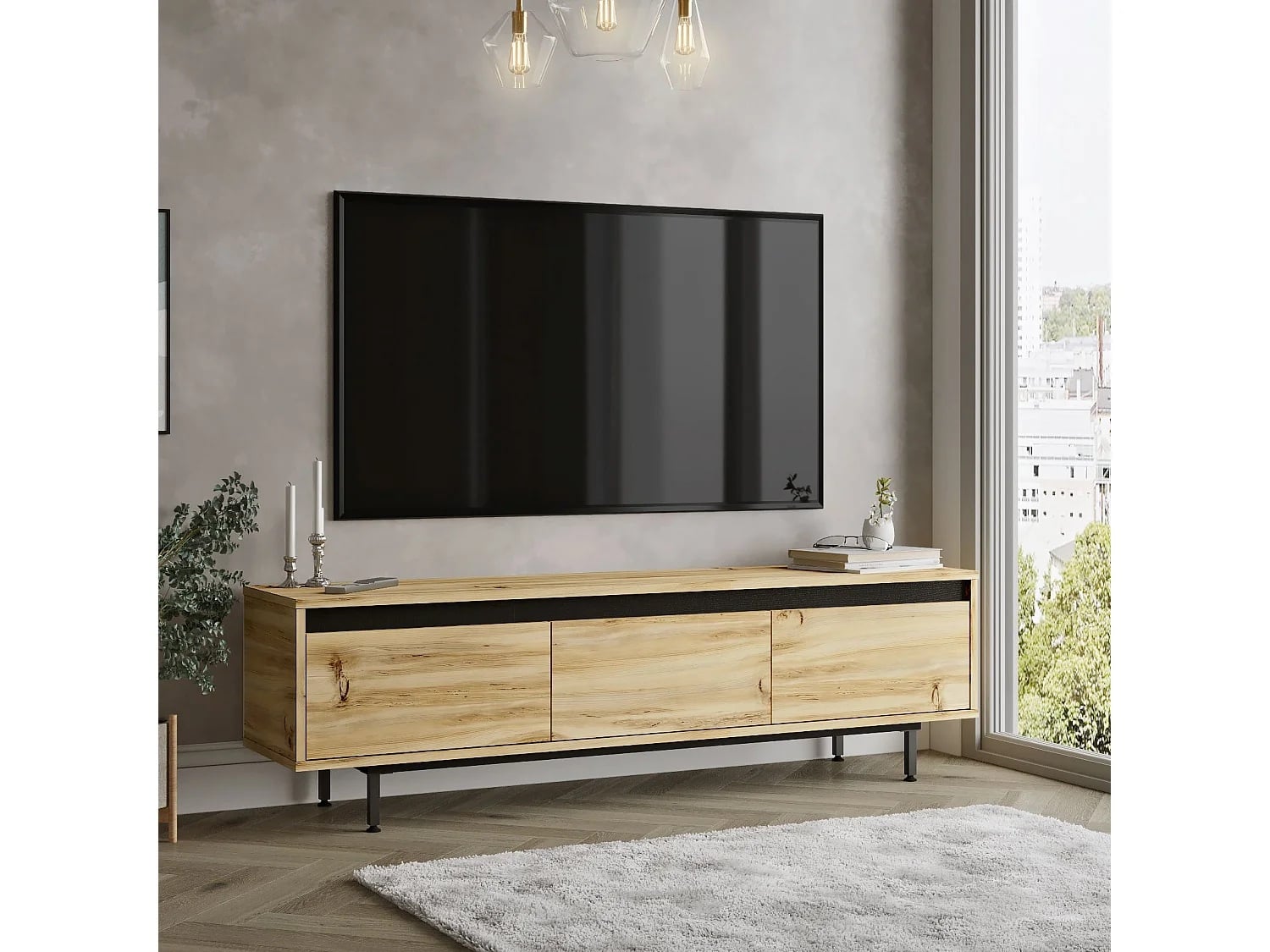 MUEBLE DE TV STARHOME LUREX MELAMINA 18 MM - 3