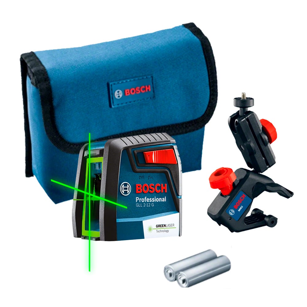 NIVELADOR LÁSER BOSCH GLL 2-12 G VERDE INC SOPORTE - 1