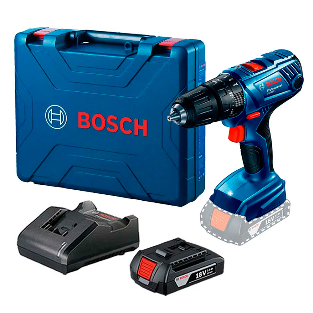 TALADRO PERCUTOR 18V BOSCH GSB 180-LI + BATERÍA + MALETÍN - 1