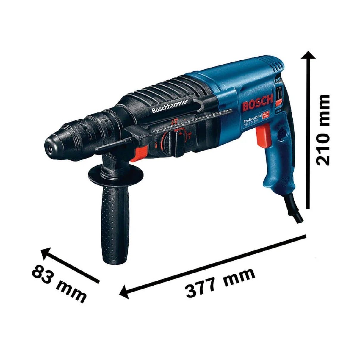 ROTOMARTILLO BOSCH GBH 2-26 DRE 800 WATTS 3.0 JOULS ALEMAN - 4