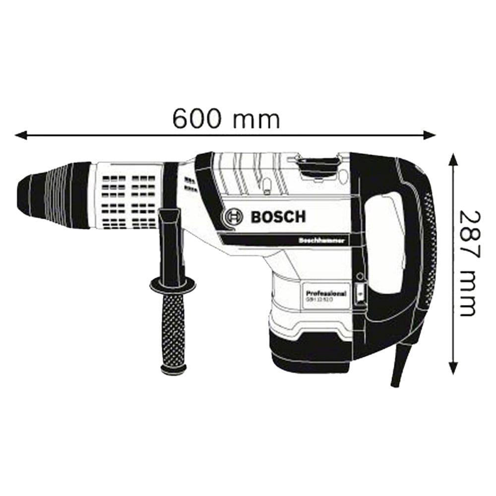 MARTILLO BOSCH GBH 12-52 D 1700 WATTS MINERO 19 JOULS ALEMAN - 4