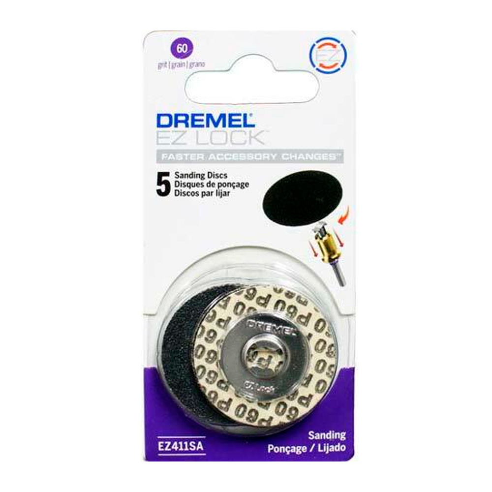DISCOS DE LIJAS EZ-LOCK - GRANO 60 DREMEL EZ411SA - 1