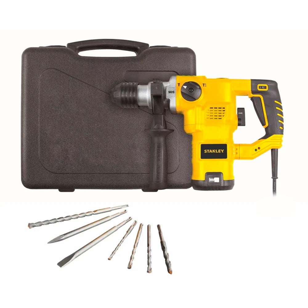ROTOMARTILLO PLUS STANLEY STHR1232K 1250W + AMOLADORA 750W - 2