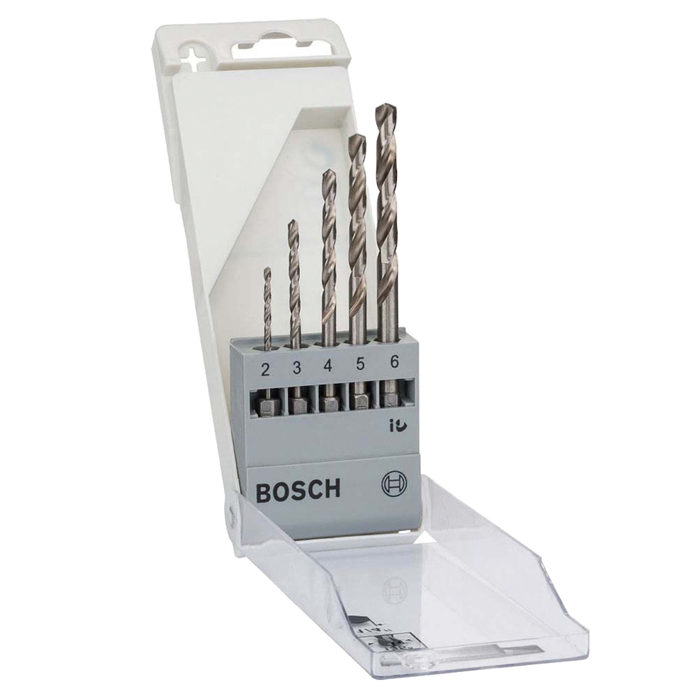 SET 5 BROCAS METAL BOSCH HSS-G VAST HEX DE 2 3 4 5 Y 6MM - 2