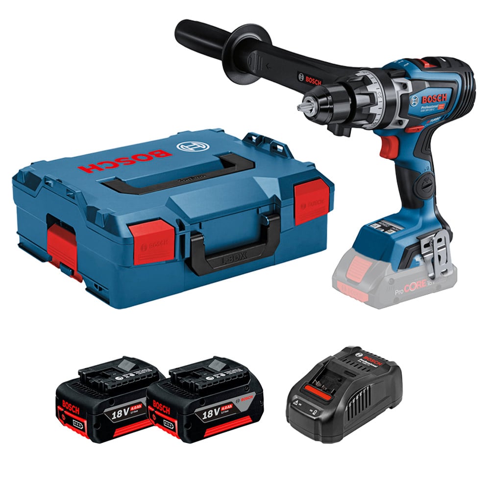 SET DE HERRAMIENTAS BOSCH TALADRO PERCUTOR 1/2' BRUSHLESS 150 NM 2 BATERÍA X 4AH + L-BOXX - 1