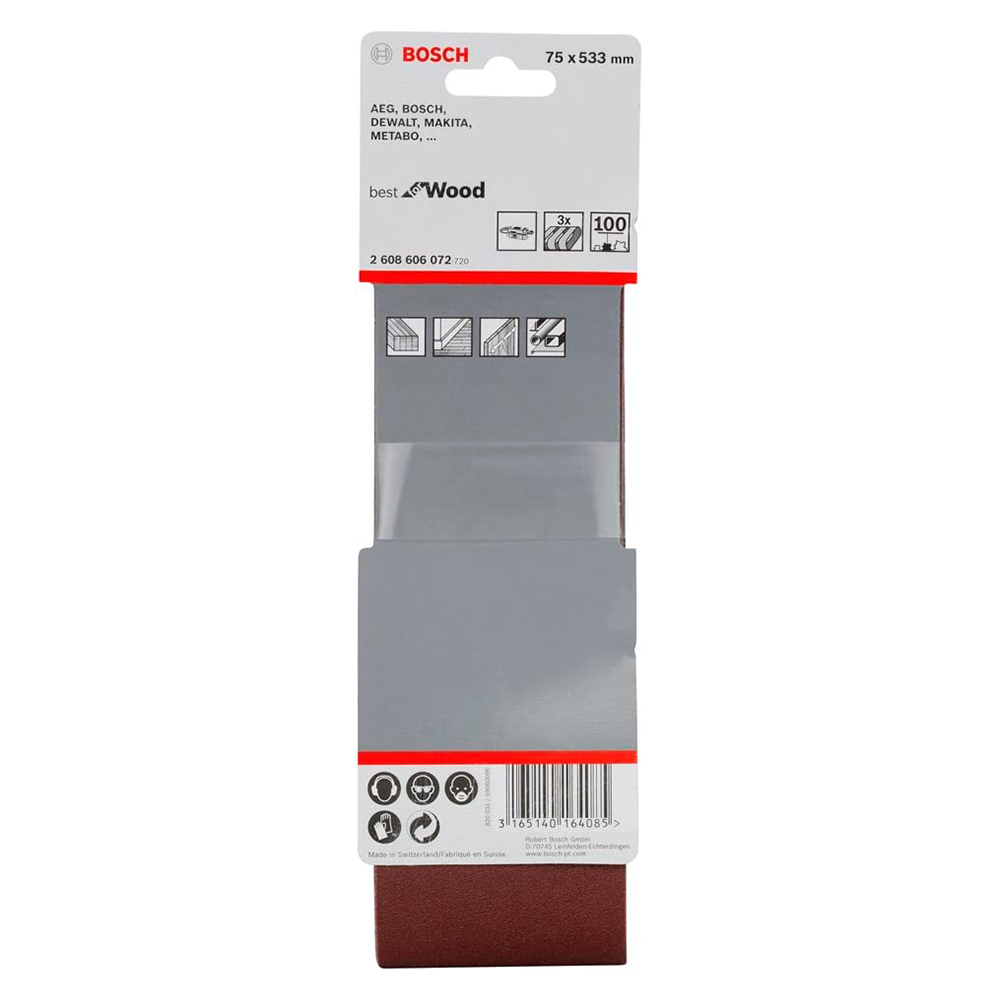 LIJA DE BANDA BOSCH 3'X21' GR.100 X3U BEST FOR WOOD - 1