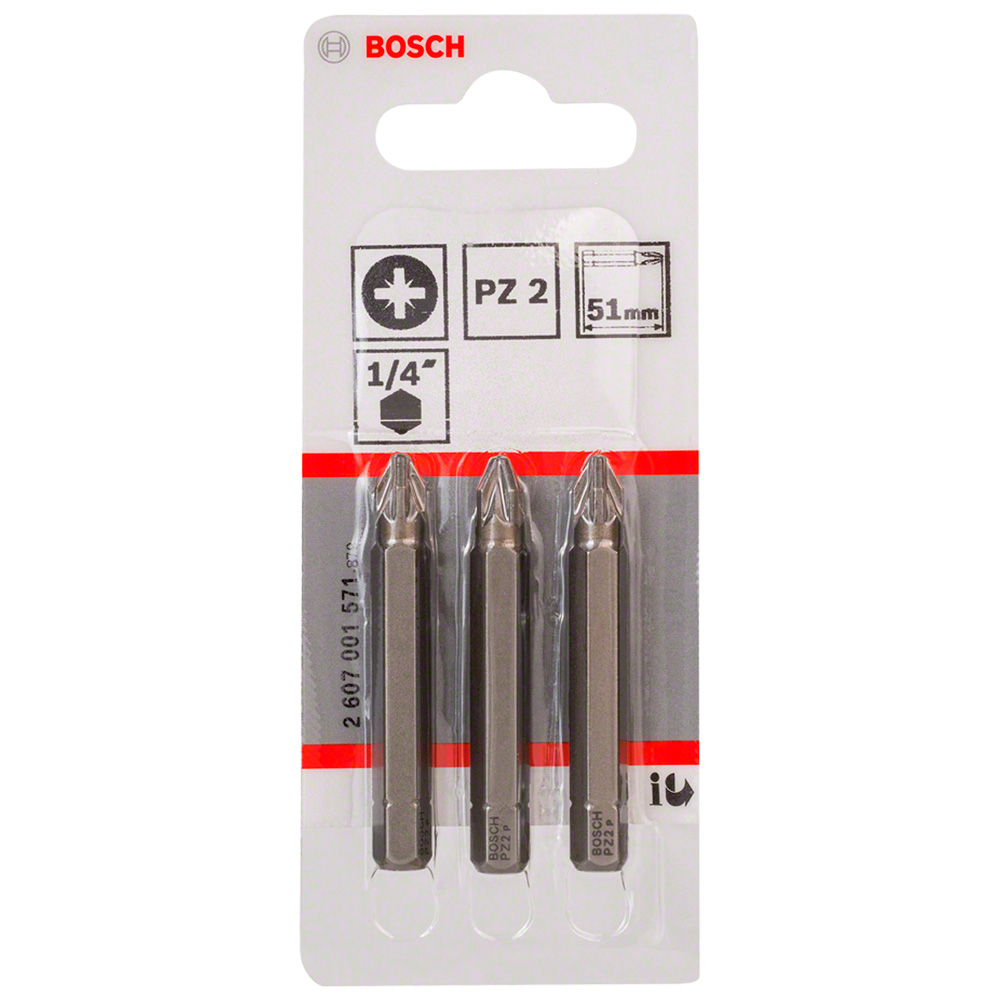 BOSCH PUNTA POZIDRIV 2X50MM 3 UNIDADES - 1