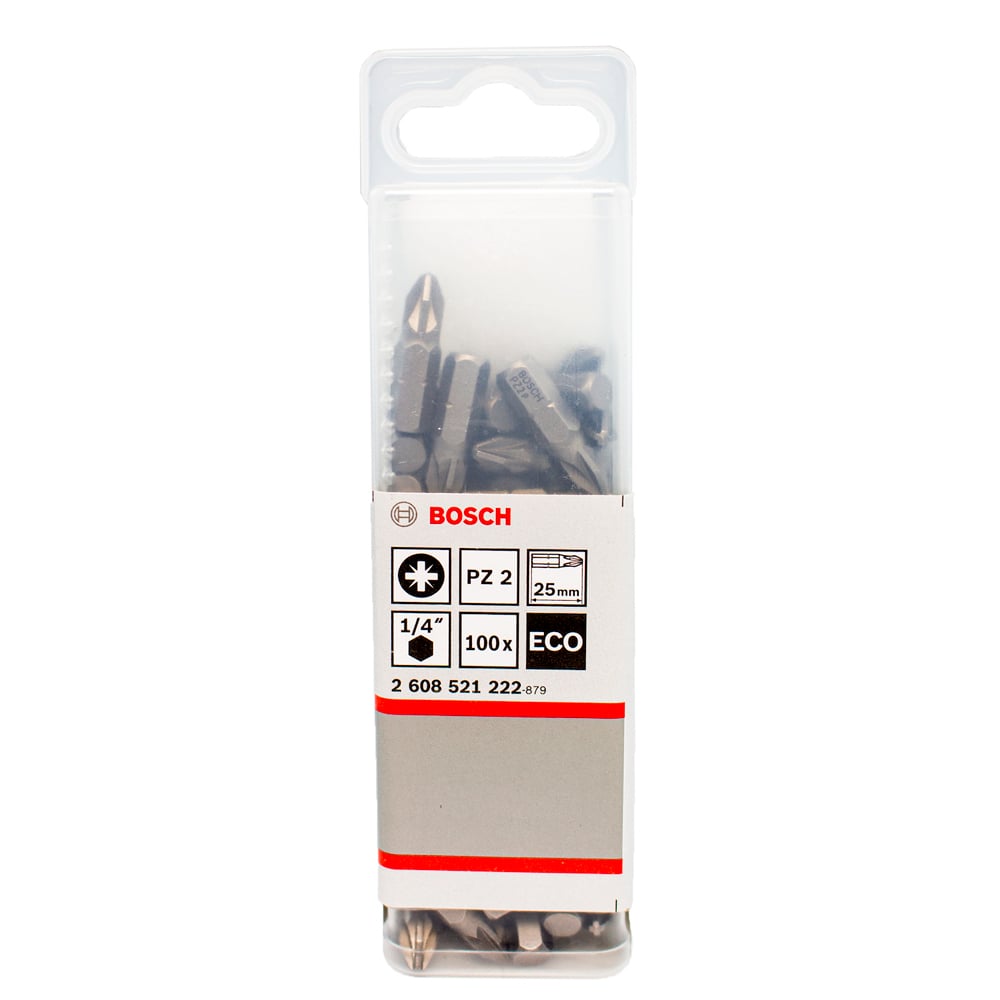 BOSCH PUNTA POZIDRIV 2X25MM 100 UNIDADES CAJA PLASTICA - 1