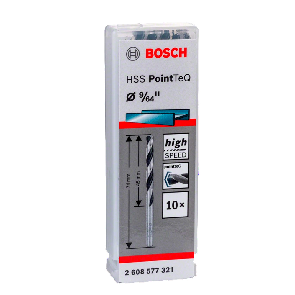BOSCH BROCA METAL HSS POINTTEQ CJAX10 9/64' - 1