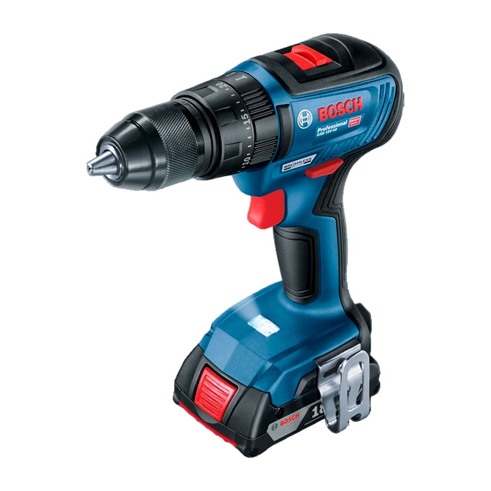 TALADRO PERCUTOR BOSCH GSB 18V-50+1 BATERÍA 2AH+SET 34 PZ - 2