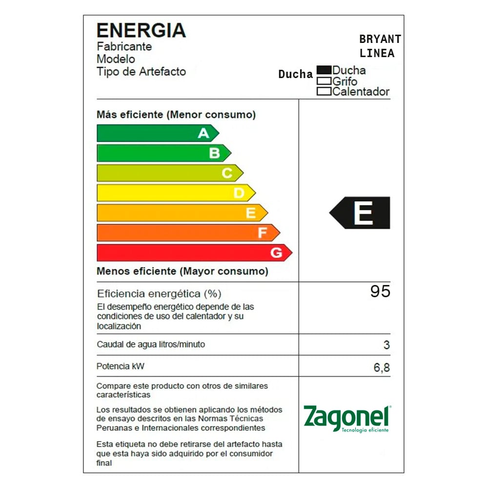 TERMA BRYANT ELÉCTRICA BASIC ZAFIRO 50L - 8