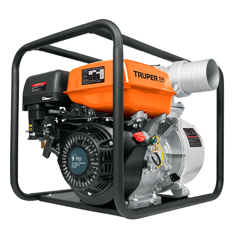 MOTOBOMBA AUTOCEBANTE 4' X 4' A GASOLINA 9 HP 17118 TRUPER - 1