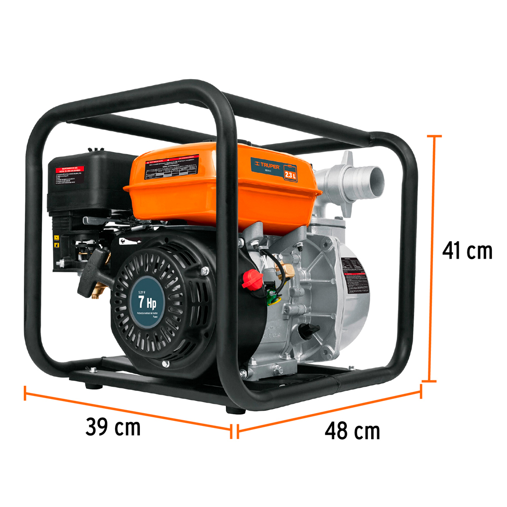 MOTOBOMBA AUTOCEBANTE 2' X 2' A GASOLINA 7 HP 17116 TRUPER - 2