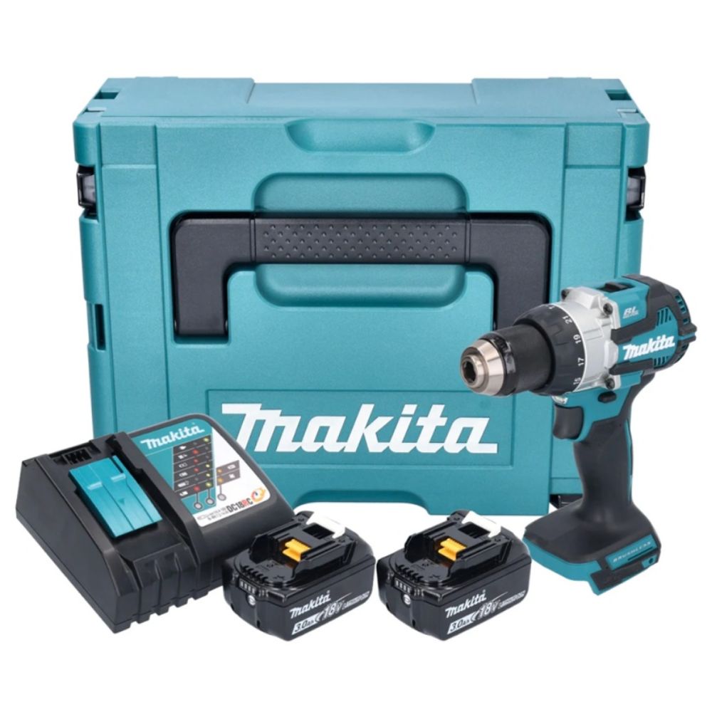 TALADRO PERCUTOR MAKITA DHP489RFJ 1/2” 18V BRUSHLESS 2X 3.0AH - 1