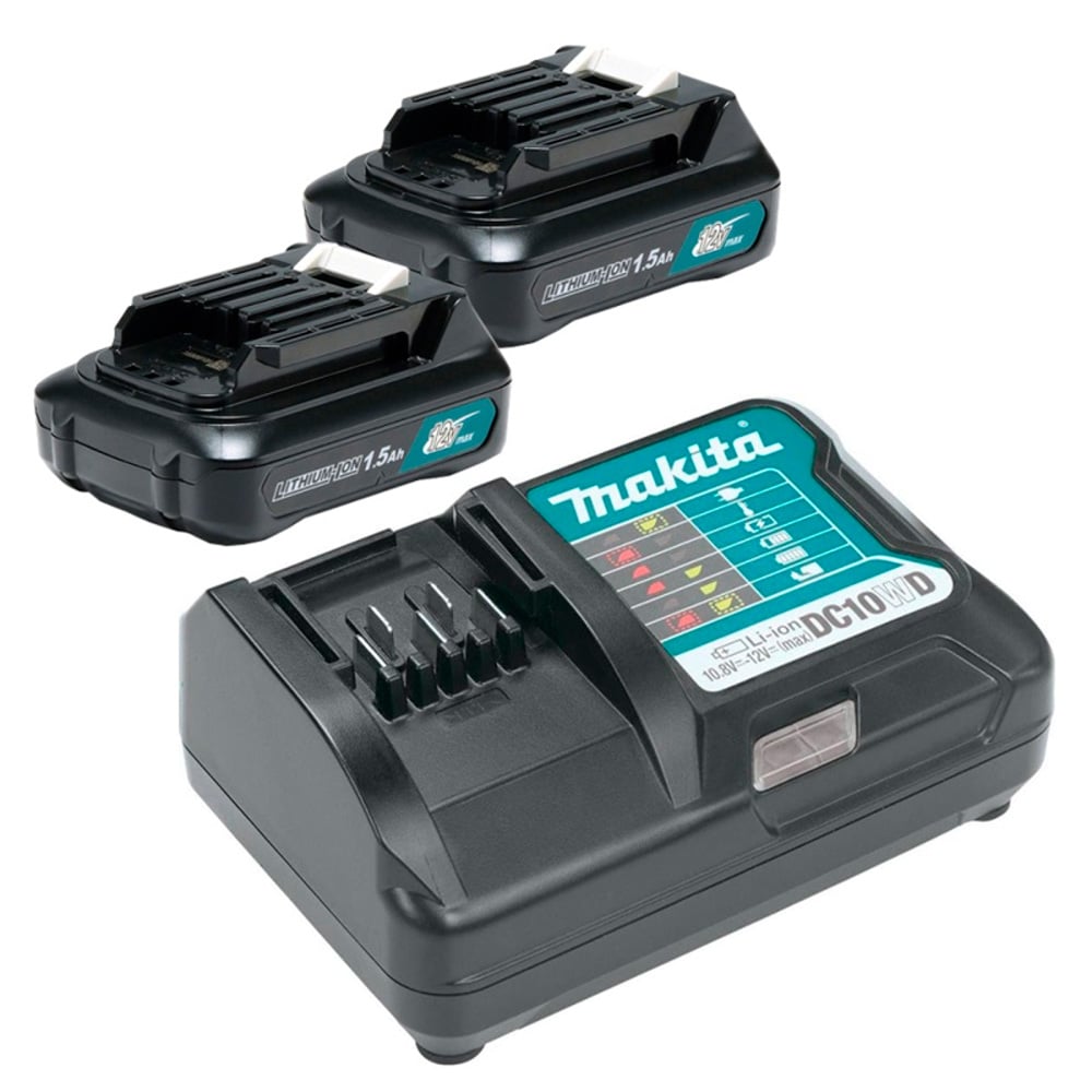 TALADRO PERCUTOR + ATORNILLADOR CLX228 + 2 BAT 1.5AH + CARG - 4