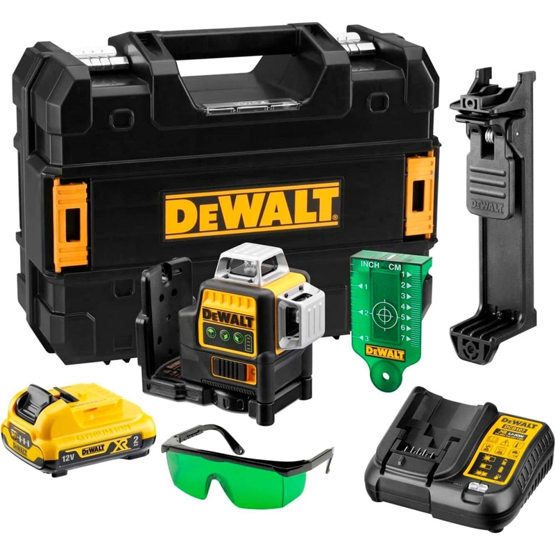 NIVEL LASER 360° VERDE 12V 30 METROS DEWALT DCE089D1G-QW - 1