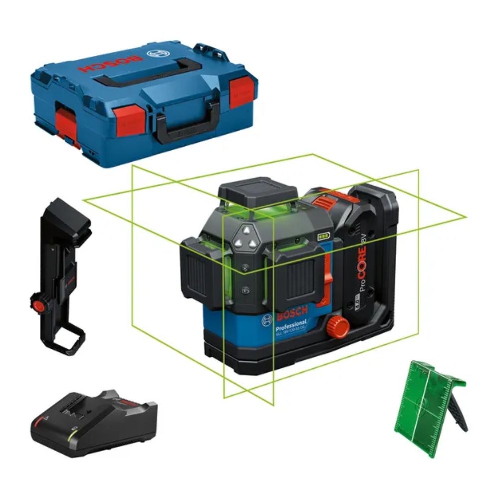 NIVEL LÁSER BOSCH GLL 18V-120-33 CG PROFESIONAL 3×360° VERDE 18V - 2