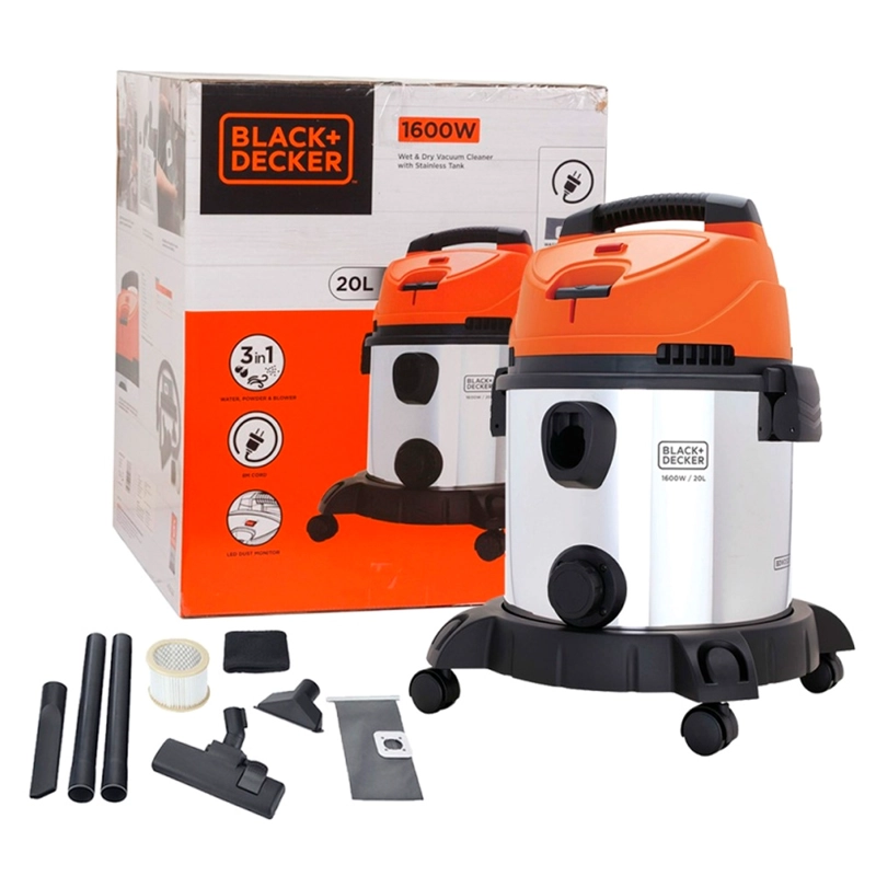 ASPIRADORA SECO/HÚMEDO 1600W 20 L BLACK + DECKER BDWDS20-B2C - 1
