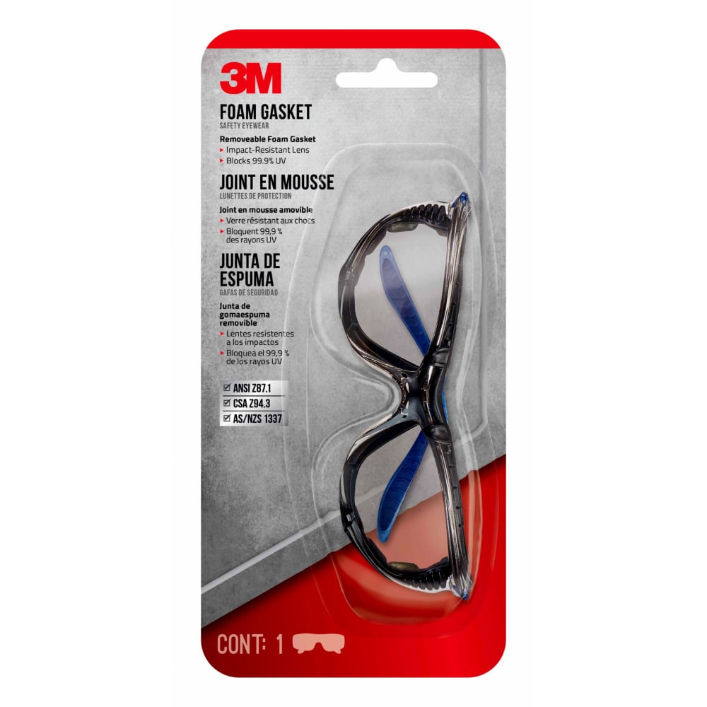 LENTES DE SEGURIDAD 3M 47200 ESPEJADO ANTIEMPAÑANTE ANTINIEBLE - 1