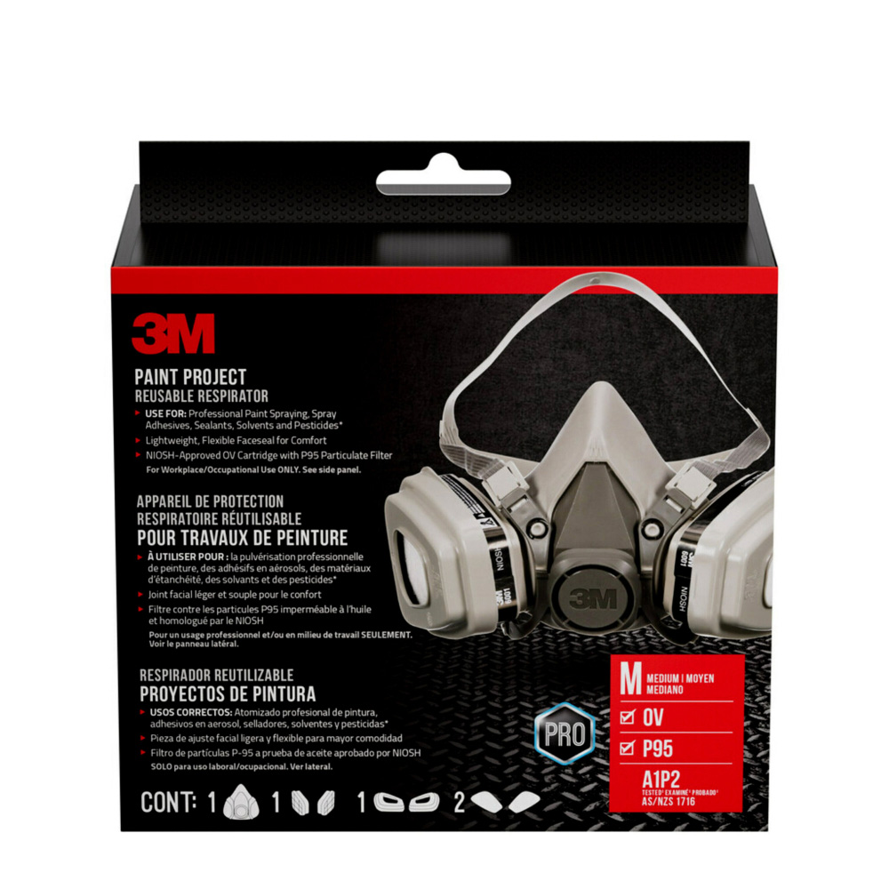 RESPIRADOR 3M REUTILIZABLE PROFESIONAL PINTURA Y QUÍMICOS - 1