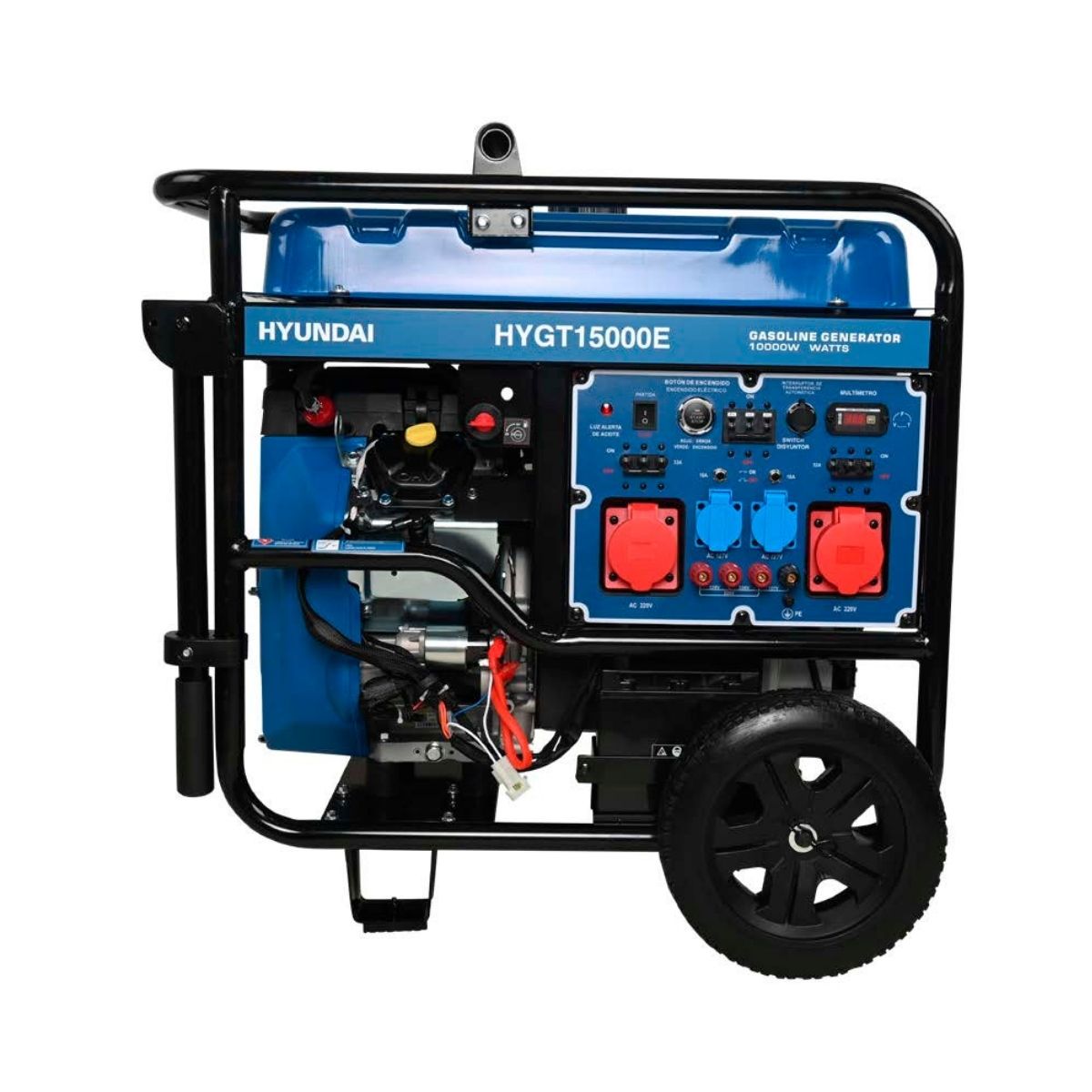 GENERADOR GASOLINERO HYUNDAI HYGT15000E 20 HP 9 KW TRIFÁSICO - 1