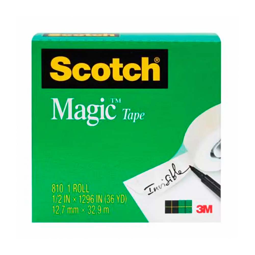 CINTA SCOTCH MÁGICA CON DISPENSADOR 810 18MM X 33M - 1