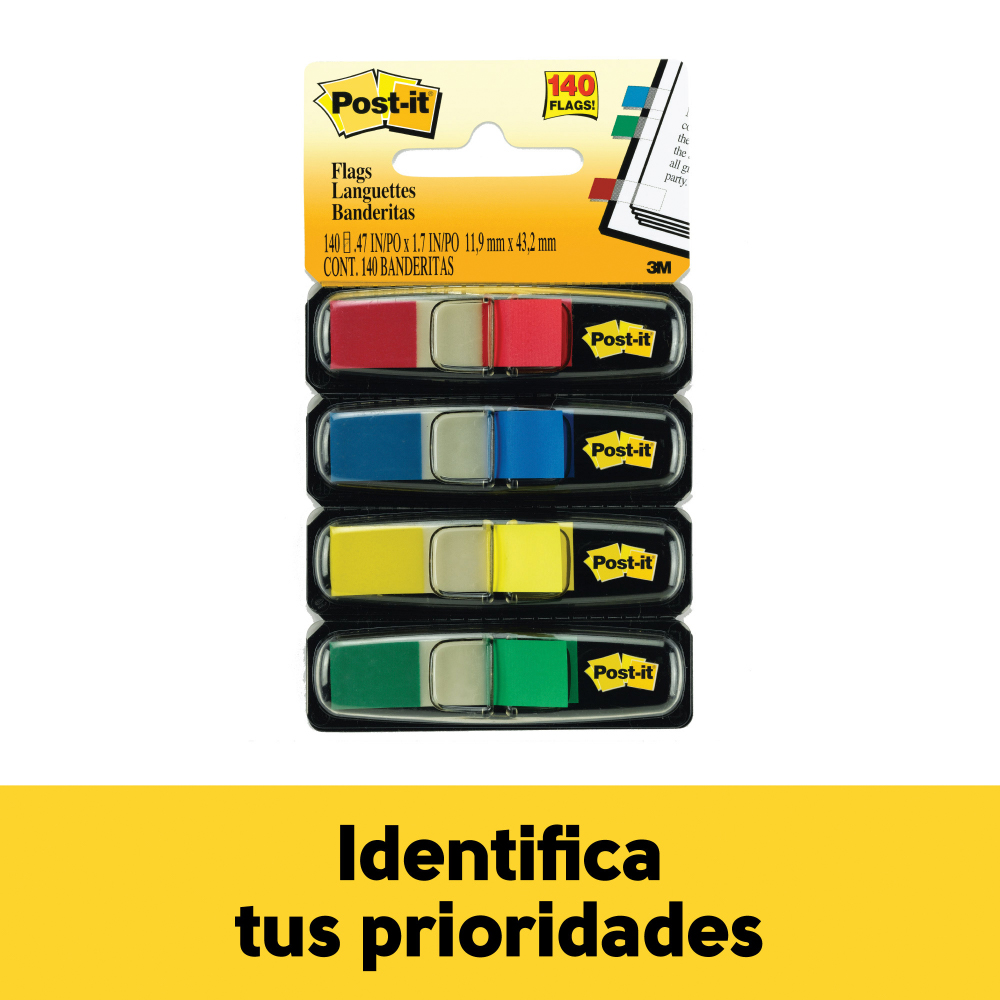 BANDERITAS POST IT COLORES CLASICOS X4 - 1