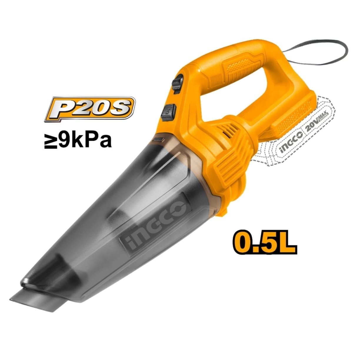 SOPLADORA + ASPIRADORA 20V CON BATERIA COSLI240998 INGCO - 5
