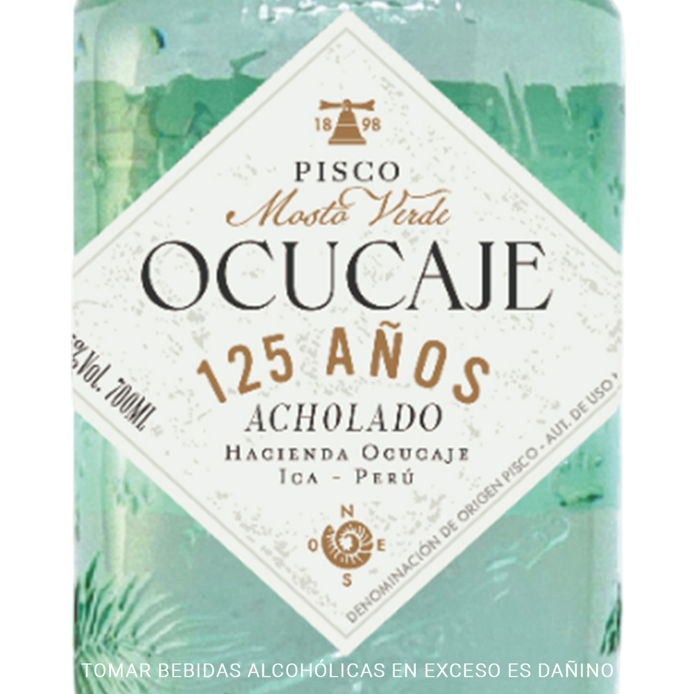 PISCO MOSTO VERDE OCUCAJE ACHOLADO 700 ML - 2