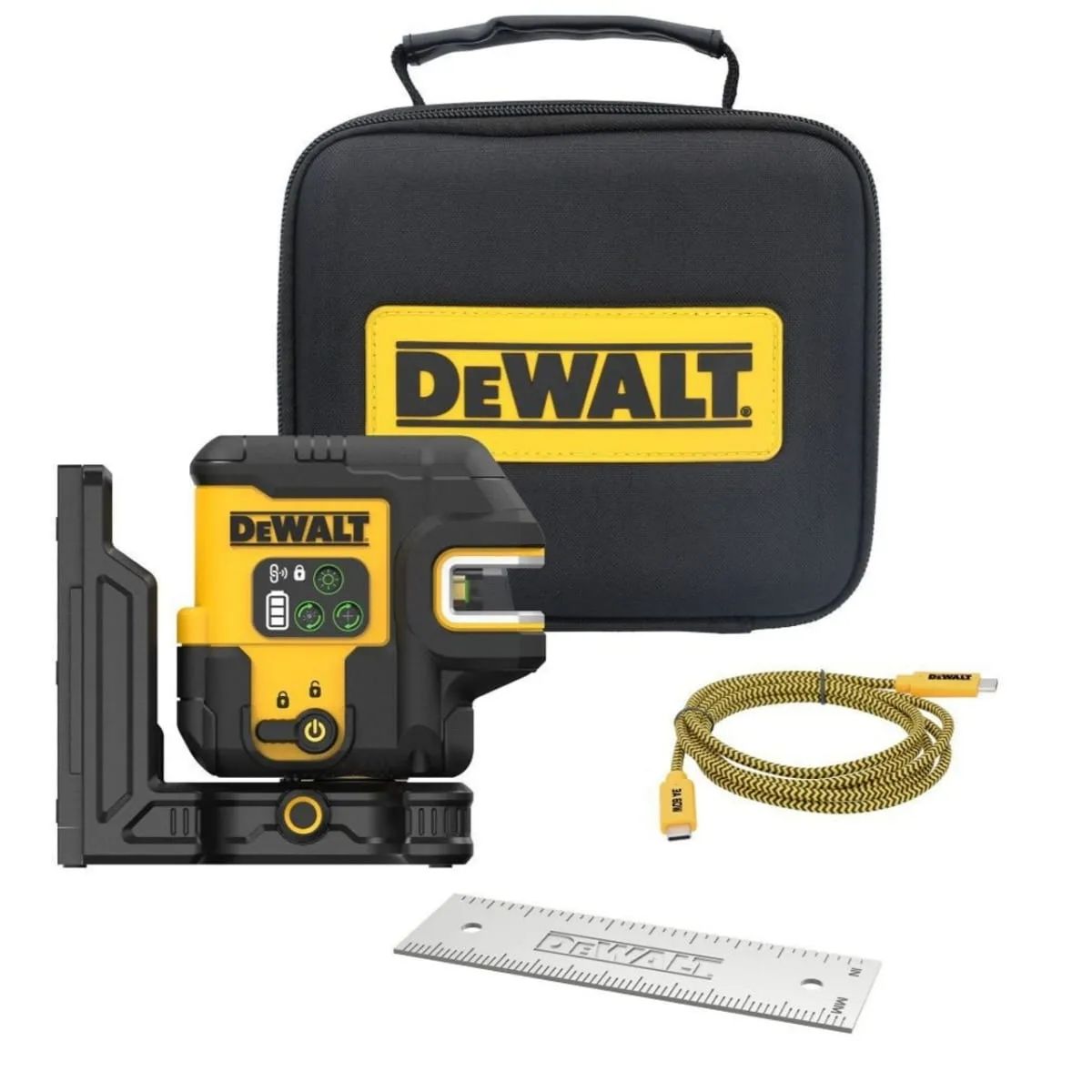 NIVEL LÁSER VERDE 2 PUNTOS LÍNEA CRUZADA DEWALT DCLE14221GB - 1