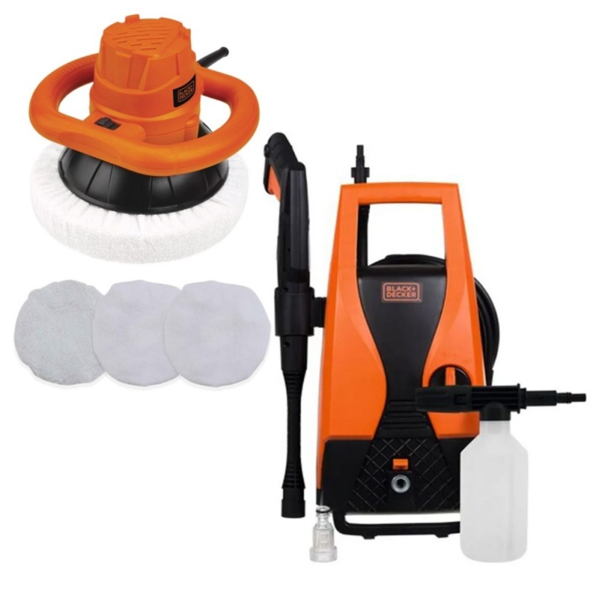PULIDORA ORBITAL 10' 120W + HIDROLAVADORA 1400W B Y D - 1