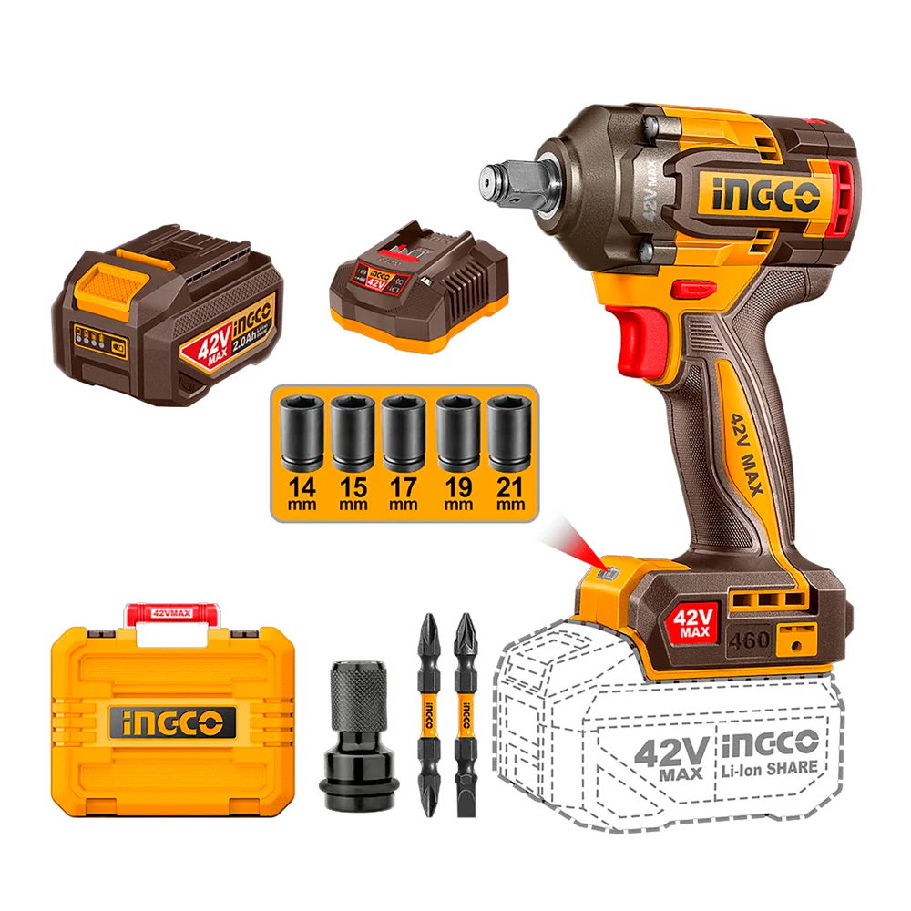 LLAVE DE IMPACTO 1/2' 460NM 42V BRUSHLESS 2AH CIWLI42461 - 1