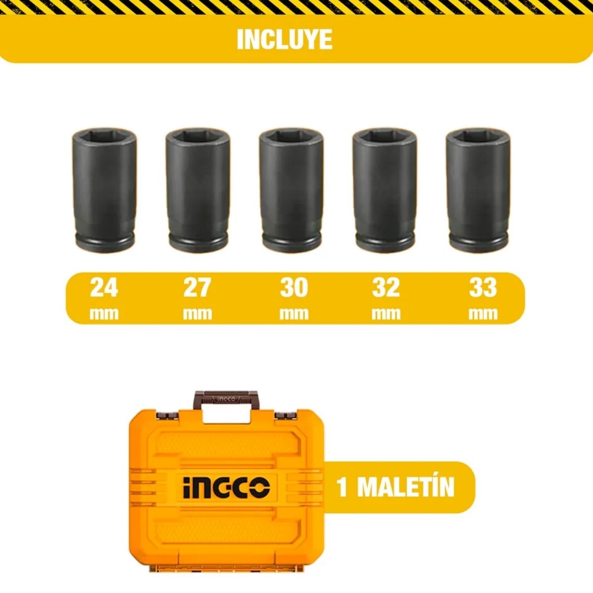 LLAVE DE IMPACTO INGCO 3/4' 20V 1050NM BL + 2 BAT CIWLI20105 - 6