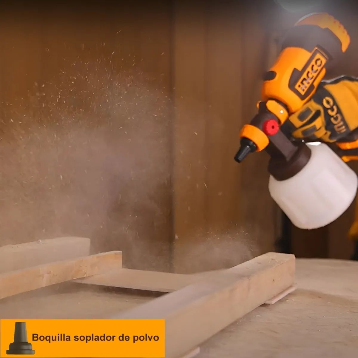 PISTOLA DE PINTAR INGCO CSGLI20042 20V 1000ML + BOQUILLAS - 7