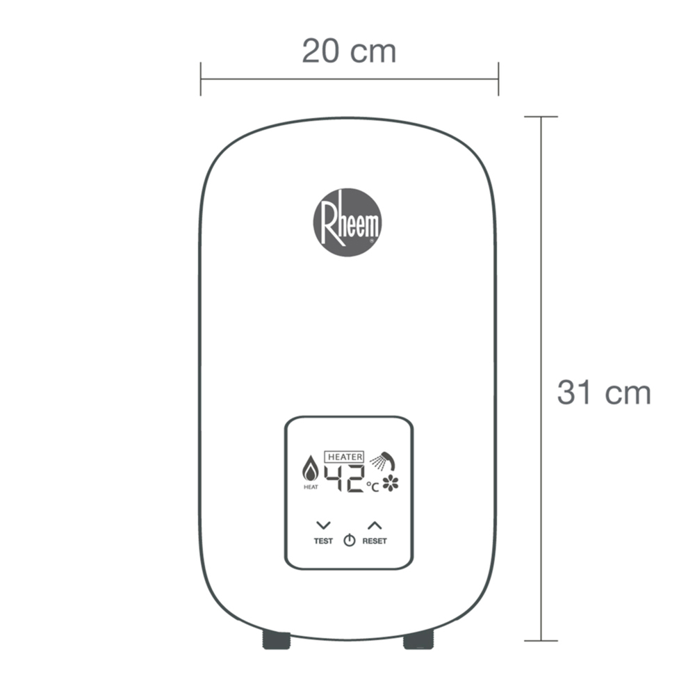 RAPIDUCHA ELÉCTRICA RHEEM ELEGANT DIGITAL 5.5 KW - 5