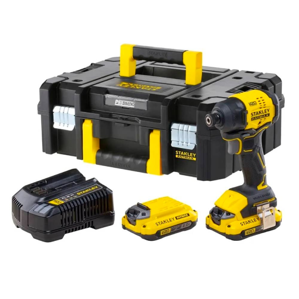 ATORNILLADOR IMPACTO 1/4' STANLEY 20V 230 NM SBI811D2T - 1