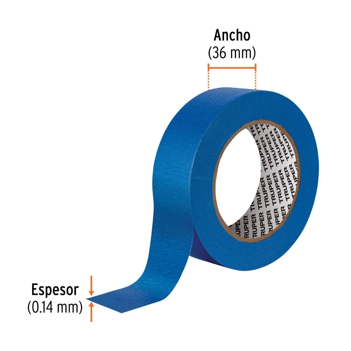 MASKING TAPE AZUL 1-1/2' TRUPER MSK-1-1/2A - 3