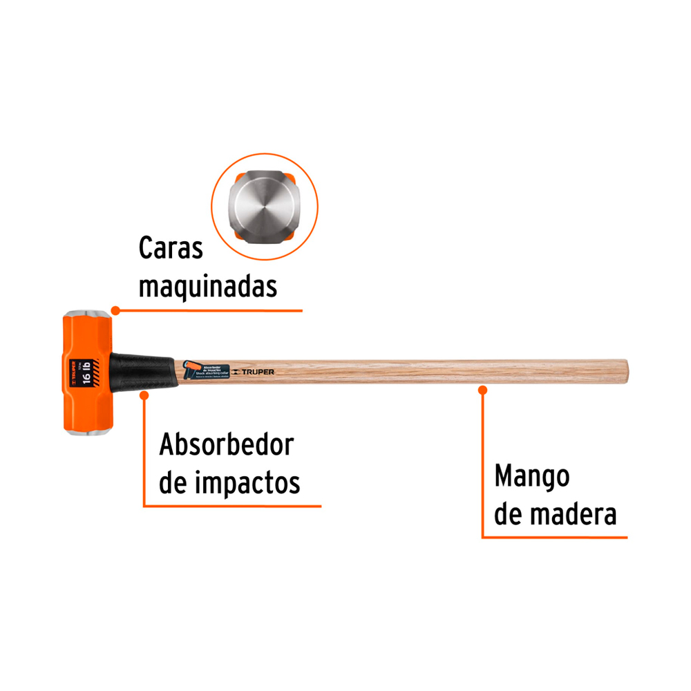 COMBA OCTAGONAL 16LB FIBRA TRUPER MD-16F - 2