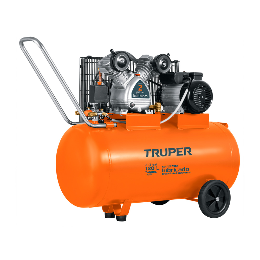 COMPRESORA HORIZONTAL 120L 4HP TRUPER COMP-120LHC - 1