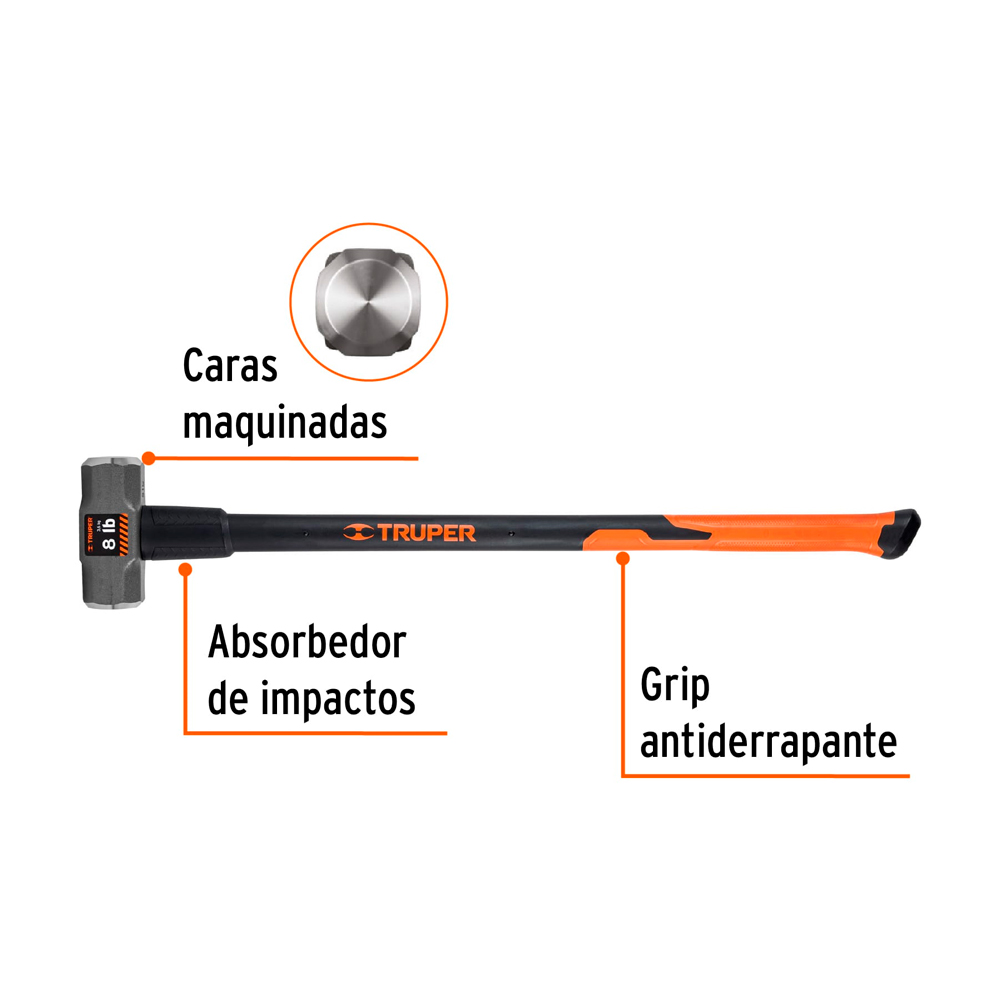 COMBA OCTAGONAL 8LB FIBRA TRUPER MD-8F - 2