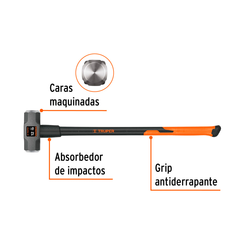 COMBA OCTAGONAL 12LB FIBRA TRUPER MD-12F - 2