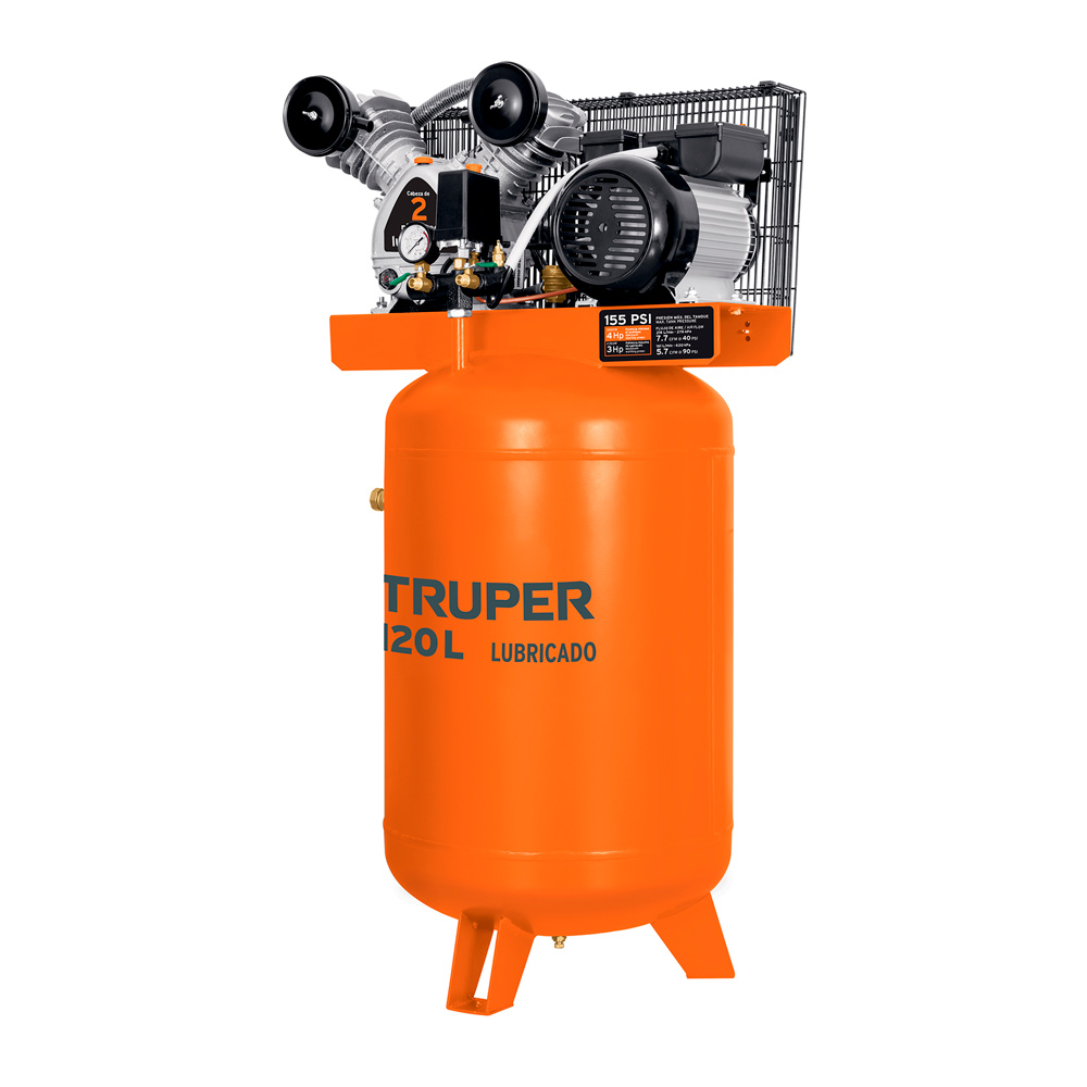 COMPRESORA VERTICAL 120L 4HP TRUPER COMP-120LVC - 1