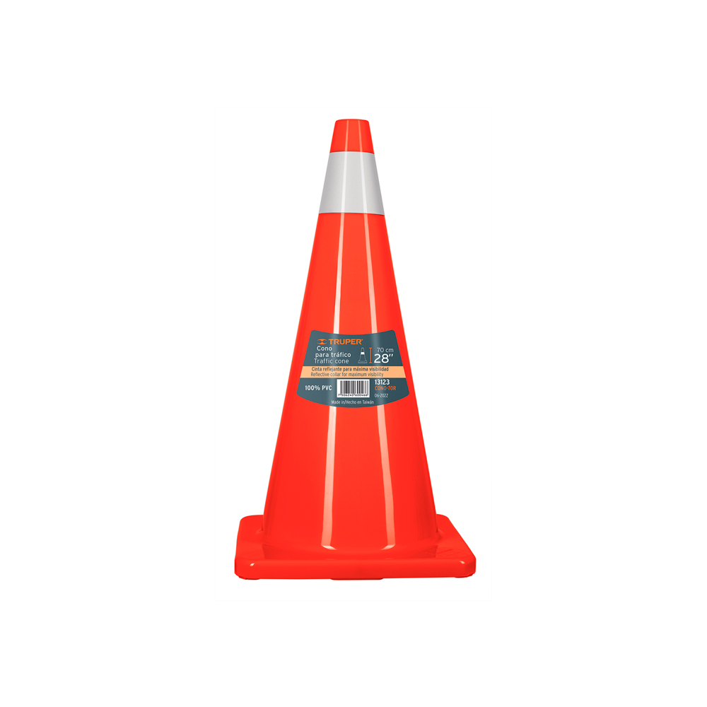 CONO SEGURIDAD 70CM REFLECTIVO TRUPER CONO-70R - 1