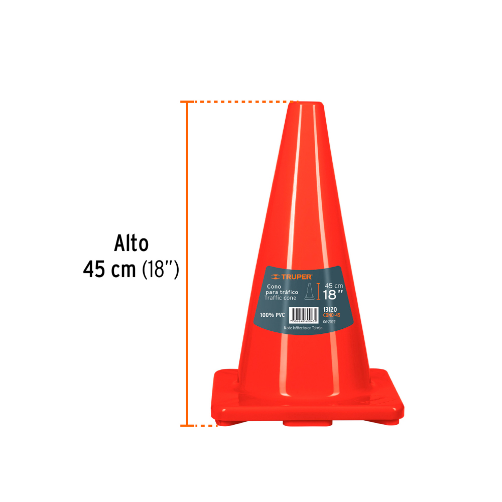 CONO SEGURIDAD 45CM TRUPER CONO-45 - 2