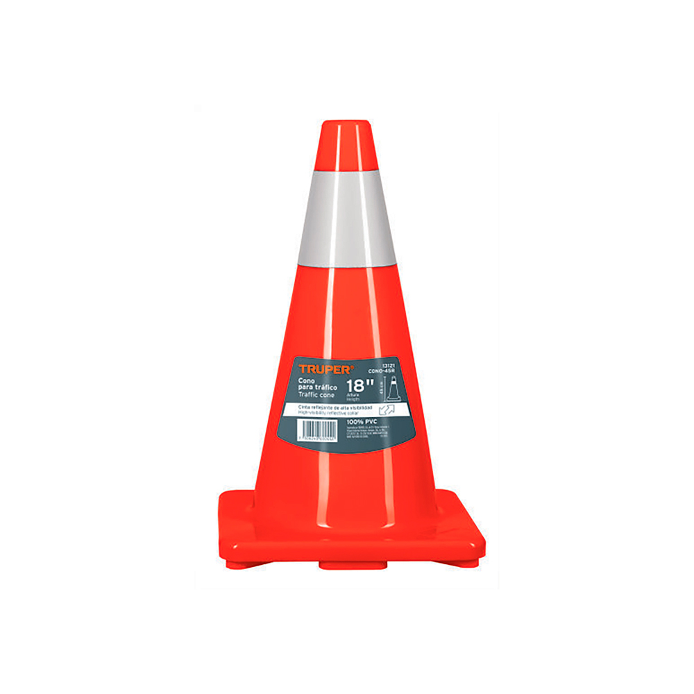 CONO SEGURIDAD 45CM REFLECTIVO TRUPER CONO-45R - 1