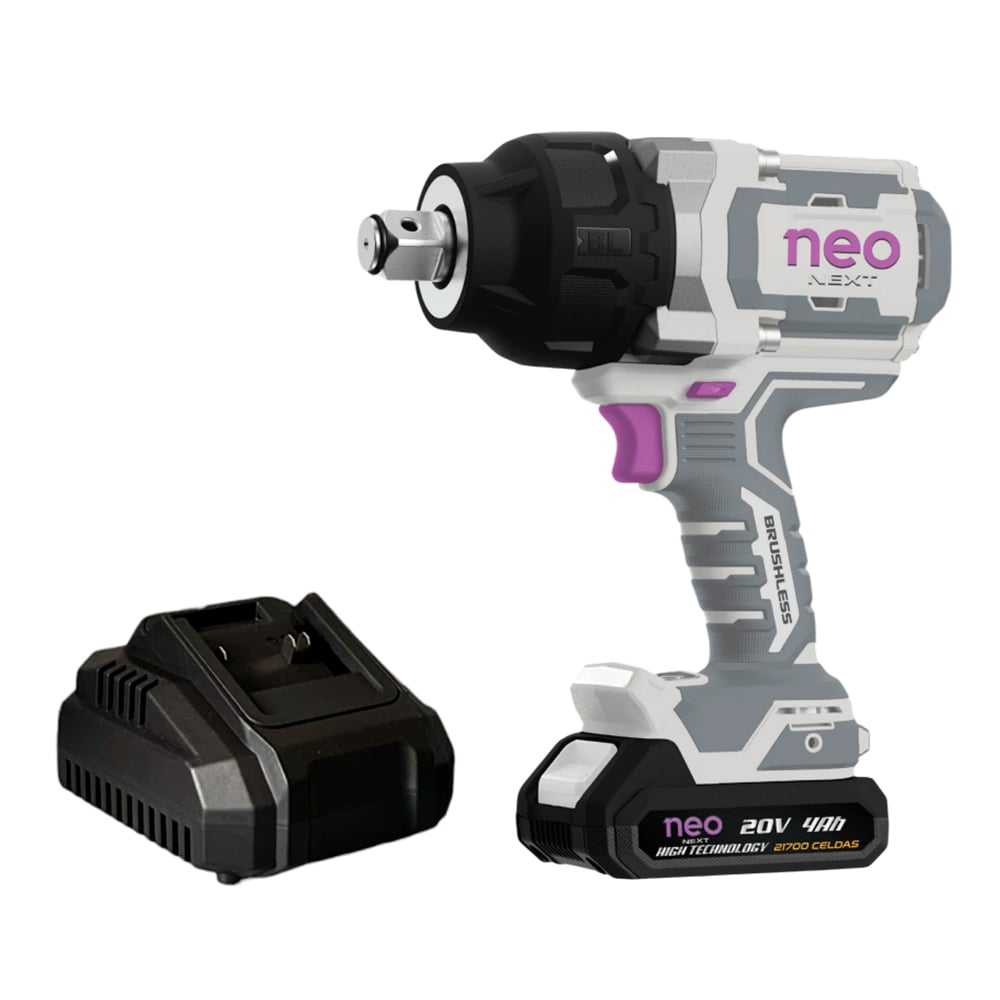 LLAVE DE IMPACTO BL 20V 1600NM + BAT 8H + CARGADOR NEO - 1